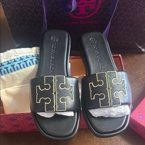 Tory Burch Black Slide Sandals